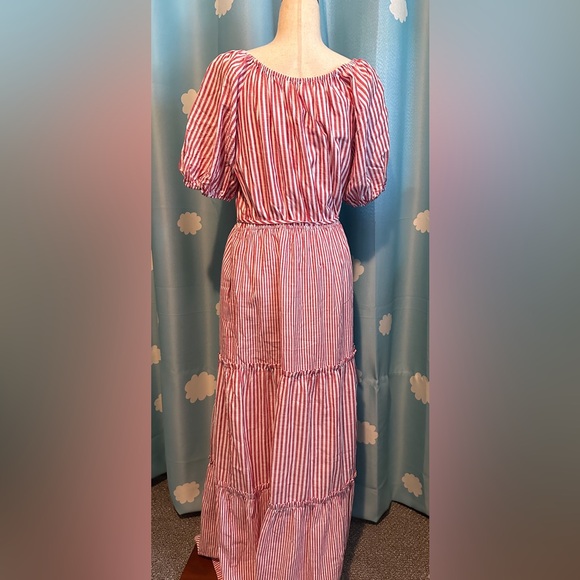 Draper James red and white striped sundress. - Picture 6 of 7